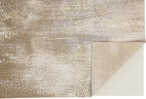 Feizy Rugs Aura High-low Pile Abstract Rug – Modern Gold And Champagne Design For Sophisticated Spaces Ivory,Gray,Gold Polyester,Polypropylene Aur3739fivygldj10