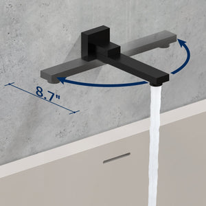 English Elm Male Npt Folding Bathtub Shower Faucet System - Matte Black Rain Shower Head With Handheld Spray T3177P277539