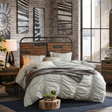 INK+IVY Renu Industrial Queen Headboard II116-0070 Light Brown Multi/Gun Metal