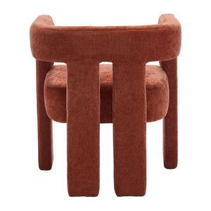 English Elm United We Win Chenille Barrel Accent Armchairs Set of Two for Living Room Dining Orange W1568P389272