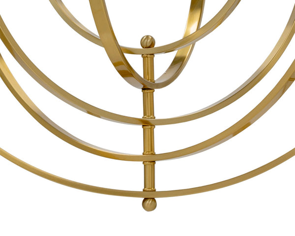 Sunpan MIA Pendant Light - Modern Sculptural Fixture in Warm Brass Finish for Stunning Home Decor Elegance 106787