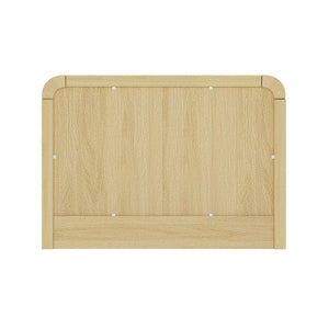 English Elm Grace 28" Nightstand with 2 Drawers in Natural Oak & Black — Modern MDF, Solid Wood Accents, Glam Handles B365P398194