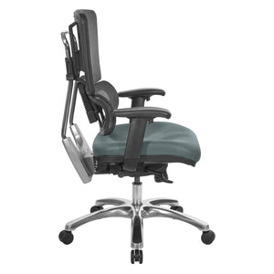 OSP Home Furnishings Vertical Mesh Back Manager Chair with Lumbar Support and Pneumatic Height Adjustment 99662C-2M