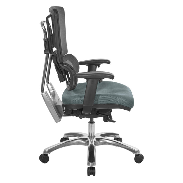OSP Home Furnishings Vertical Mesh Back Manager Chair with Lumbar Support and Pneumatic Height Adjustment 99662C-2M