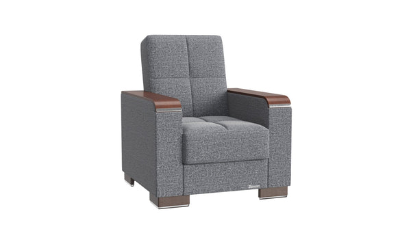 English Elm Primenest Zenaero Convertible Armchair With Hidden Storage & Sleeper Function – Grey Upholstery B030P286206-GIGA