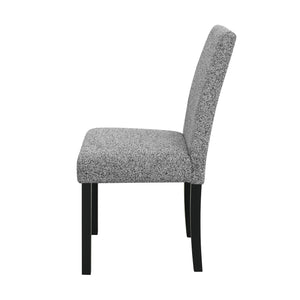 English Elm Sarang Faux Marble White & Black Dining Table with 4 Padded Grey Chairs — Solid Wood, Sturdy Build B201P359581