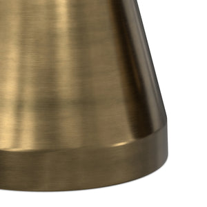 English Elm Allegra Side Table in Antique Brass — Handcrafted Iron Hourglass Accent Table, Compact & Sturdy B136P361856