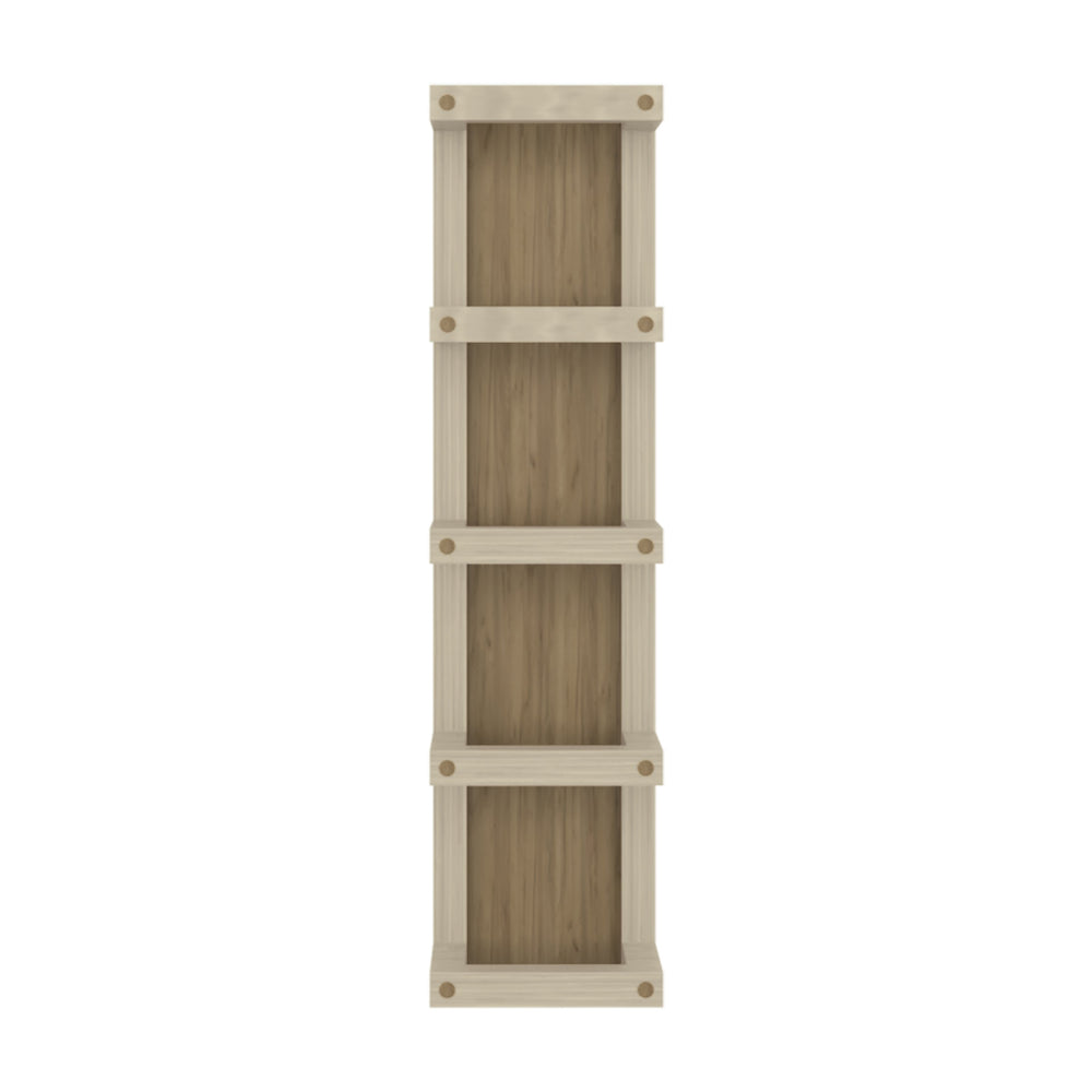 English Elm Arlington 5-Tier Wall Towel Rack Vertical Organizer in Oak - Space-Saving Engineered Wood Storage, Durable Modern Finish B200P362033