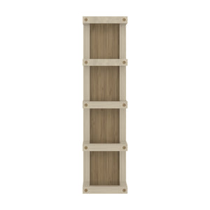 English Elm Arlington 5-Tier Wall Towel Rack Vertical Organizer in Oak - Space-Saving Engineered Wood Storage, Durable Modern Finish B200P362033