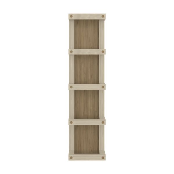 English Elm Arlington 5-Tier Wall Towel Rack Vertical Organizer in Oak - Space-Saving Engineered Wood Storage, Durable Modern Finish B200P362033