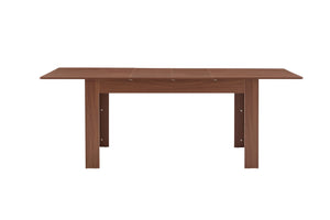 English Elm Extendable Drop Leaf Dining Table Walnut Finish Solid Wood Legs Modern Design W3875P402469