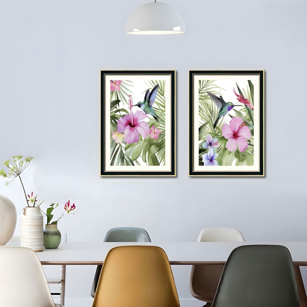 English Elm Set Of 2 Pelican Bird Framed Wall Art - Elegant Coastal Prints With Solid Wood Frames For Home Décor T3976P383230-GIGA