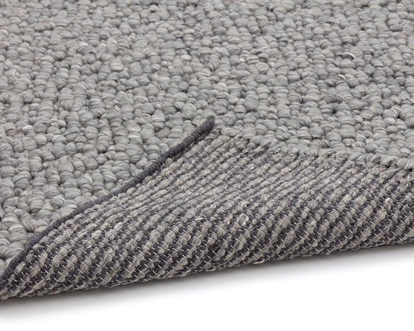 Sunpan Umea Hand-Woven Rug - Luxurious Artisanal Design with Eco-Friendly Wool for a Cozy Contemporary Home Silver