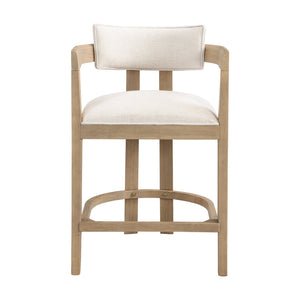 English Elm Christopher Knight Home® - 26" Contemporary Upholstered Counter Stool Set of 2 with Curved Solid Wood Back, Durable Rubberwood Frame Beige,Natural Ash N771P361764A