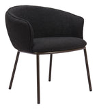 Essen Dining Chair Black & Bronze 110102 Zuo Modern