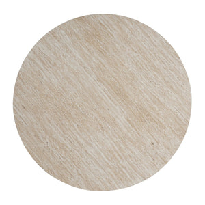 English Elm Round Marble Pattern Coffee Table with Cross Wood Base for Modern Living Rooms N770P365808M