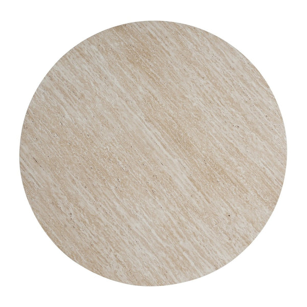 English Elm Round Marble Pattern Coffee Table with Cross Wood Base for Modern Living Rooms N770P365808M
