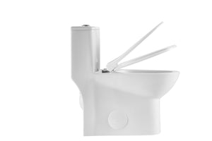 English Elm 1.1/1.6 Gpf One-piece Elongated Ceramic Toilet Skirted Base Comfort Height Soft Close B2724P248740