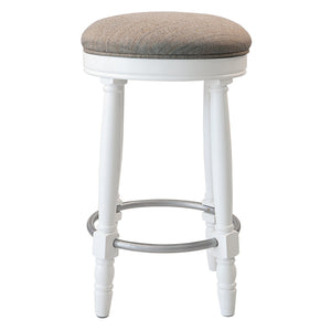 English Elm AGODY 26" Counter Swivel Bar Stools Set of 2 with Cushioned Fabric Seats, Iron Footrest, 300lb Capacity W2170P208071