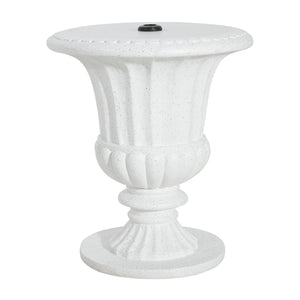 English Elm Adela Outdoor Mgo Umbrella Base Side Table with Marble Finish Weatherproof Patio N775P385414W