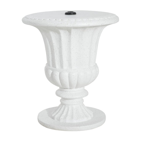 English Elm Adela Outdoor Mgo Umbrella Base Side Table with Marble Finish Weatherproof Patio N775P385414W