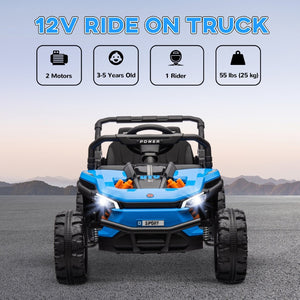 English Elm Qaba 12v Dual Motor Kids Ride on Utv Off Road Electric Car with Remote Control Blue W2225P249882