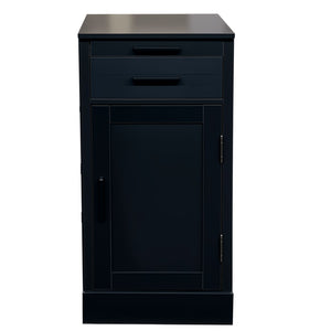 English Elm Black Walnut Modular Buffet Cabinet with Wine Storage Open Shelf and Drawer W331P410369
