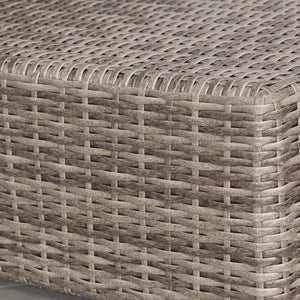 English Elm Fully Assembled Outdoor Hdpe Wicker Sectional Set with Glass Top Table for Patios B120S00278