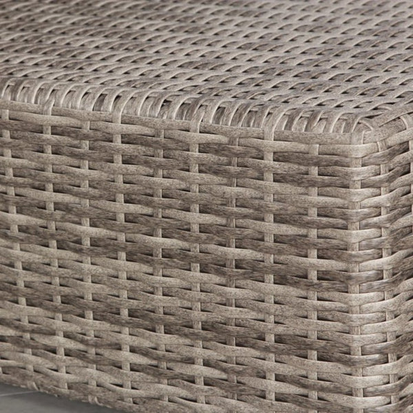 English Elm Fully Assembled Outdoor Hdpe Wicker Sectional Set with Glass Top Table for Patios B120S00278