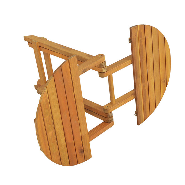 English Elm Christopher Knight Home® - NO Foldable Acacia Wood Side Table Teak Finish — Adjustable 17.75–27.6" Length, 175lb Capacity, Portable N770P261552T