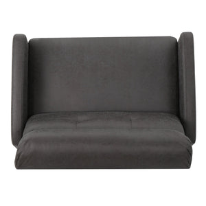 English Elm Christopher Knight Home® - Reclining Loveseat with Push-Back Recline, Plush Tufted Fabric Sofa, Compact Wall-Hugger Design Slate 61372.00MF