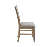 INK+IVY Oliver Industrial Dining Side Chair Set of 2 II108-0457 Cream/Grey