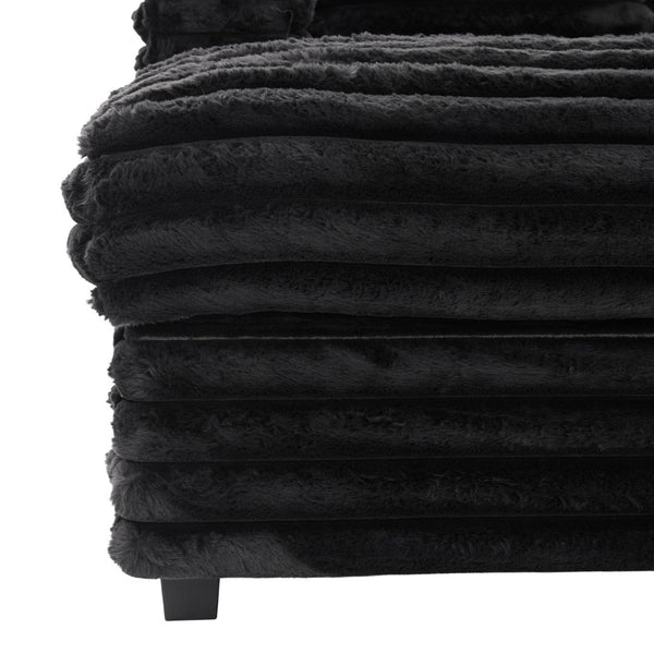 English Elm Oversized Double Chaise Lounge Sofa - Cloud Couch With Usb Ports, Cup Holders & Plush Pillows For Comfort N719S002110B-GIGA