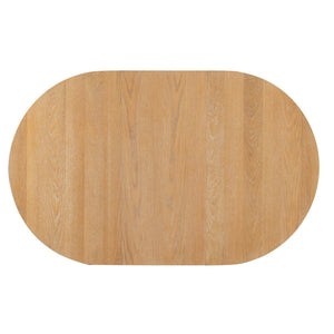 English Elm TREXM Extendable Farmhouse Dining Set with 4 Upholstered Chairs, Solid Rubberwood Frame, Durable Finish Natural Wood Wash ST000150AAD