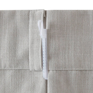 English Elm 2-piece Pinch Pleat Poly Linen Curtain Panels Tailored Formal Drape for Any Room Grey B035P482986