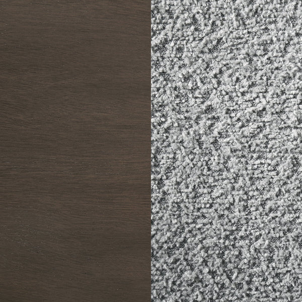 English Elm Perkins Dark Brown Upholstered Dining Side Chair Set of 2 — Transitional Wood Frame, Textured Geometric Backs, Comfortable Seats B062P375504