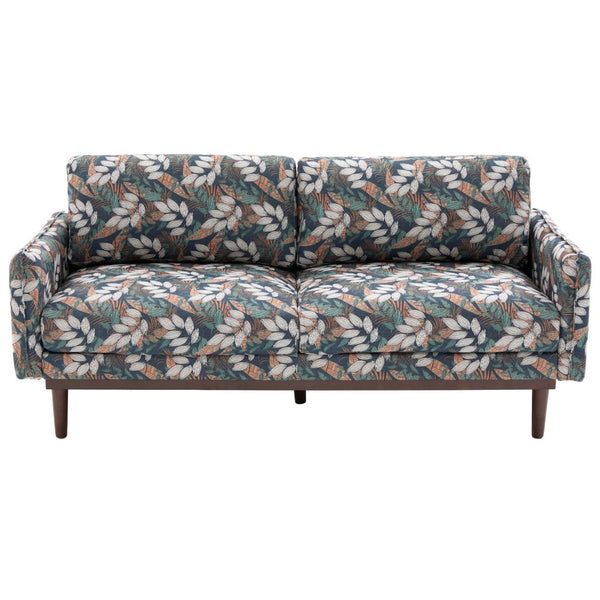 English Elm Modern Chenille Loveseat with Pocket Spring Cushions and Rubberwood Legs for Living Room Green N763P347228F