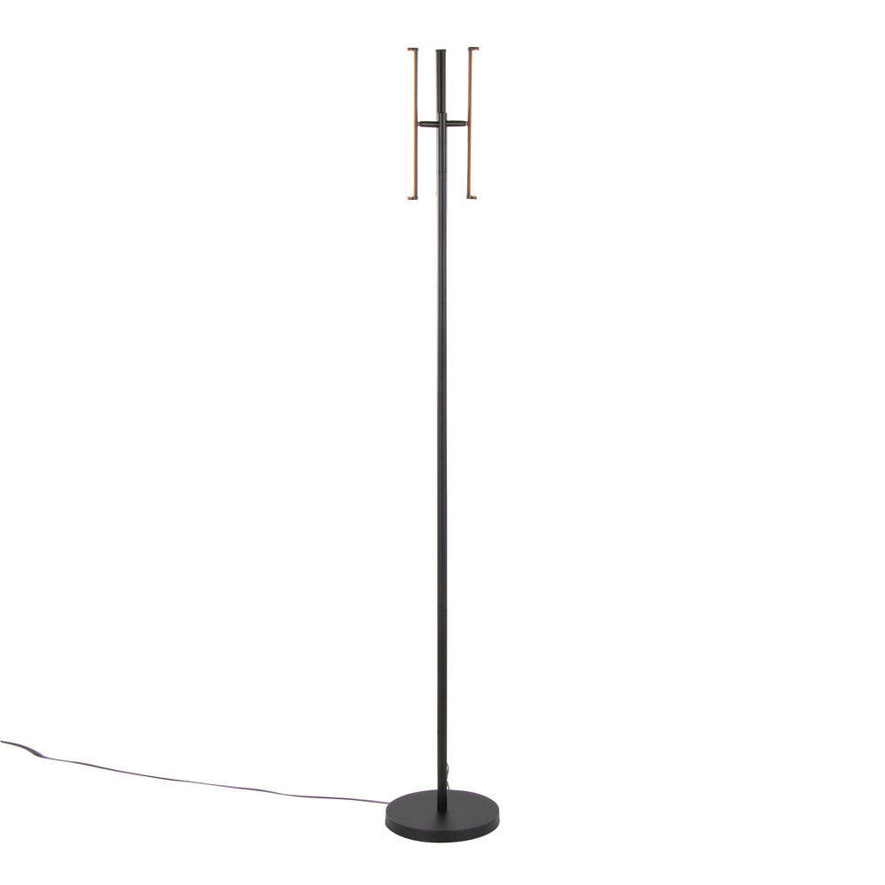 English Elm Icicle Modern 65" Swivel Floor Lamp with Integrated Dimmable LED, Sleek Metal Accent for Living Room Gold B202P224216