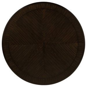 English Elm Fulton Neoclassical Round Pedestal Dining Set Seats Four with Built-in Storage B062S01682