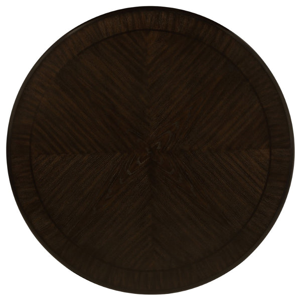 English Elm Fulton Neoclassical Round Pedestal Dining Set Seats Four with Built-in Storage B062S01682