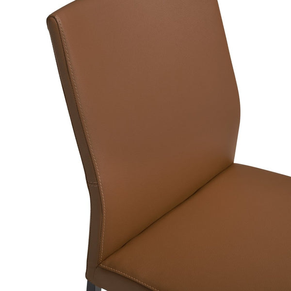 English Elm Kash Faux Leather Dining Chairs with Black Metal Legs for Modern Rooms Set of 2 B2736P464832