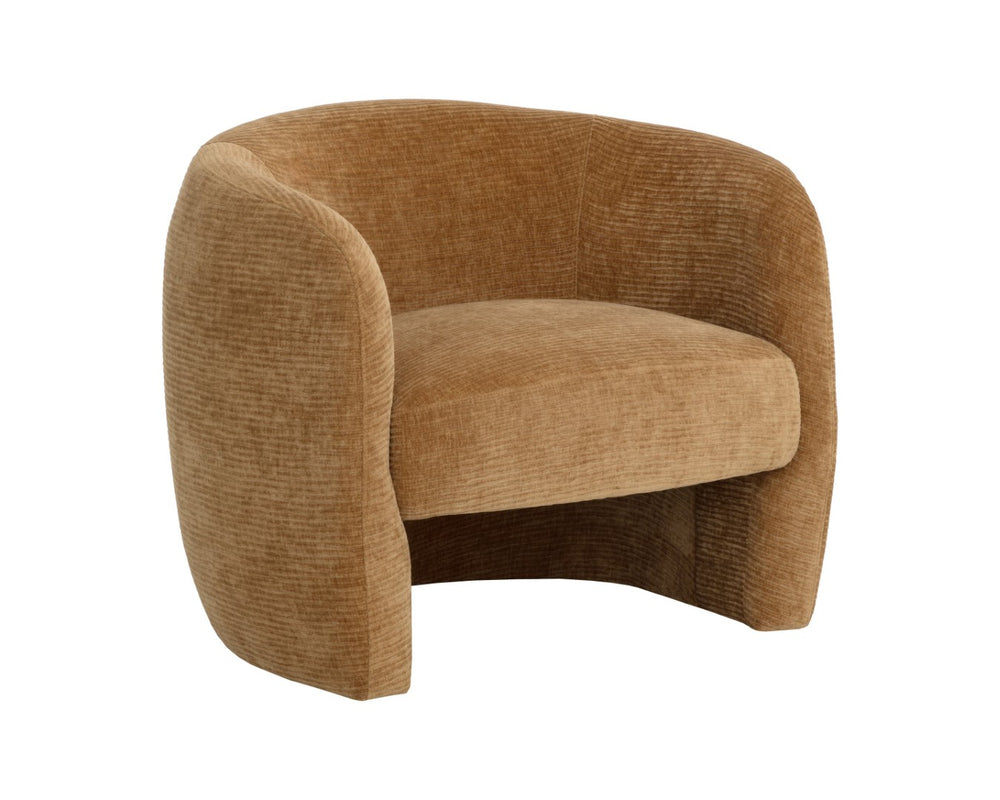 Sunpan MIRCEA Lounge Chair - Sculptural Comfort in Opera Butterscotch for Modern Living Spaces 112572