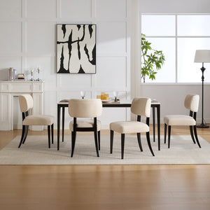 English Elm Wooden Farmhouse Dining Chairs Set of 2 Upholstered Seats Solid Legs for Kitchen W3244P392827