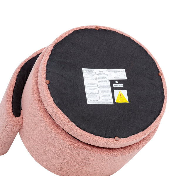 English Elm 360 Swivel Bouclé Sofa Chair with Hidden Storage Compartment, Ergonomic Plush Cushioning for Cozy Living Spaces Pink 28.75 L x 28 W x 20.5 H W1716P196479