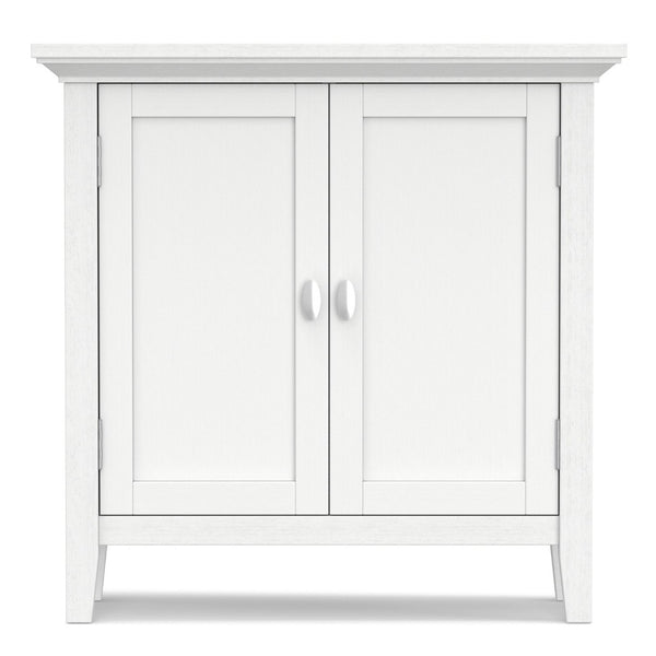 English Elm Redmond Low Storage Cabinet - Stylish White Wood Console With Adjustable Shelves For Any Room B136P159529-GIGA