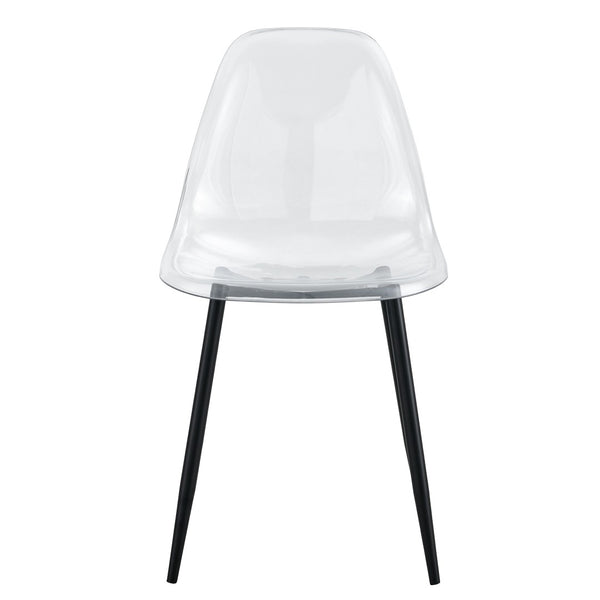 English Elm Table and Chair Set Marble Glass Top with Black Mdf Shelf Four Transparent Seats W1151S04663