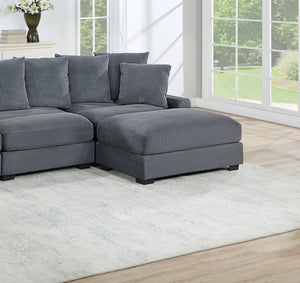 English Elm Contemporary 4-Piece Modular Sectional Set In Soft Corduroy - Versatile Living Room Furniture & Comfort B011S01157