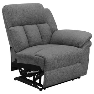 English Elm Divine Chenille Reclining Loveseat with Tufted Pillowtop Arms and Built-in Console B062S01414