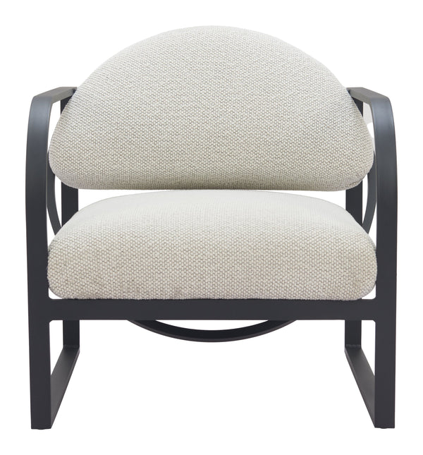 Zuo Modern Flakt Accent Chair In Ivory - Modern Urban Design With 100% Olefin Fabric And Durable Aluminum Frame White 100% Polyester,Aluminum 704054-zuo-modern