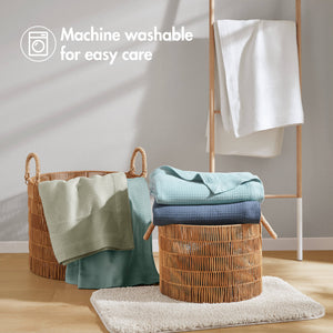 English Elm 1 Premium Twin Blanket Crafted from 100% Certified Egyptian Cotton for Luxurious Softness and Durability Sage Green 15.75 L x 12.6 W x 3.15 H B035P381291